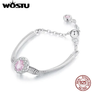 Wostu Exquisite 925 Sterling Silver Delicate Chain Open Ring Women Gift Jewelry - Picture 1 of 16
