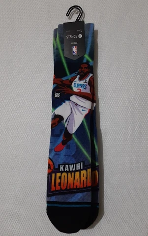 Men's Official NBA LA Clippers Kawhi Leonard One Pair Sock New With Tags Cover
