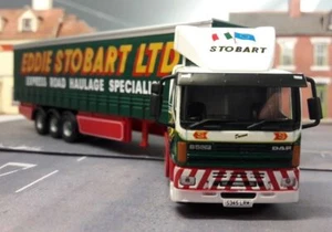 Eddie Stobart Model DAF CF 85CF Curtainsider Lorry Bachmann Terminal 1:76 OO/00 - Picture 1 of 5