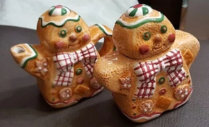 Giftco Keramik Weihnachten Urlaub Lebkuchenmann Zucker & Milchkännchen Set 8371 - Bild 1 von 12