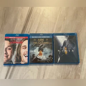 Bundle Of 3 Blue-Ray Dvds ( Pineapple Express, Age Of Dragons, Ninja) - Bild 1 von 6