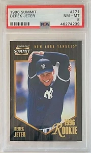 Pinnacle Summit 1996 lámina de oro Derek Jeter novato PSA 8 tarjetas New York Yankees RC - Imagen 1 de 2