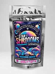 Mushroom Supplement Gummies Trial x10 Lions Mane Cordyceps Nootropic Blend - Picture 1 of 6