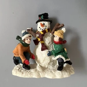 Lemax Carole Towne Snowman Building Christmas Village Retired - Picture 1 of 2
