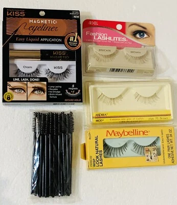 Kiss Magnetic Liquid Eyeliner & Eyelashes Easy Liquid Application Secure Hold & - Image 1 of 4