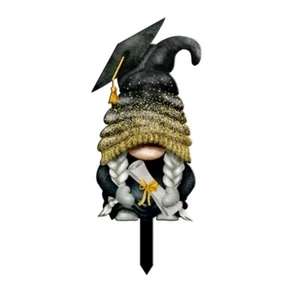 Graduation Decorations 2023 Yard Sign Stakes Acrylic Gnome Garden Stake Outdoor - Photo 1/8