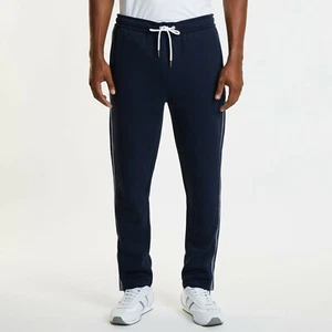 PANTALONES ACTIVOS NAUTICA A RAYAS CON CREMALLERA AL TOBILLO Azul Marino Talla S Estilo #KR8490 - Imagen 1 de 3