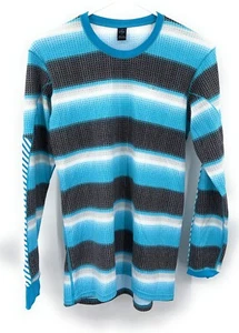 Helly Hansen T-shirt L Blue Mens Long Sleeve Round Neck Plain Base Layer - Picture 1 of 5