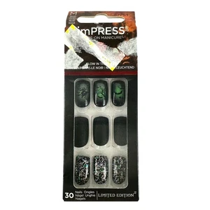 ImPress Witchful Thinking Halloween Glow In The Dark Press-On Nails With Glitter - Picture 1 of 5