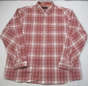 Camisa a Cuadros Roja Manga Larga Orvis Tech Chambray Para Hombres XL Trucha Vagabundo Exterior - Imagen 1 de 4