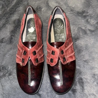 Zapatos de cuero Sauve FlyFlot para mujer con cordones borgoña talla 39 Reino Unido 6 Foto 1 de 4