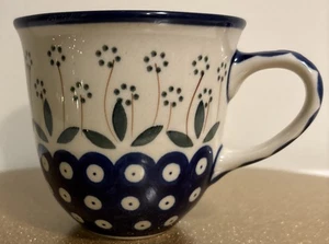 Polnische Keramik 10 Unzen Kaffeebecher - Handarbeit in Polen Boleslawiec - EU - Bild 1 von 8