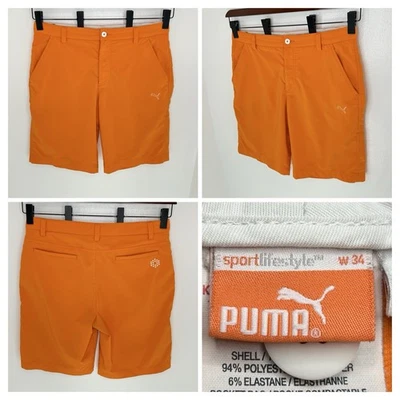 Pantalones Cortos de Golf Puma Naranja Para Hombre Talla 34 Atlético Atlético Rickie Fowler 35x11 Foto 1 de 4