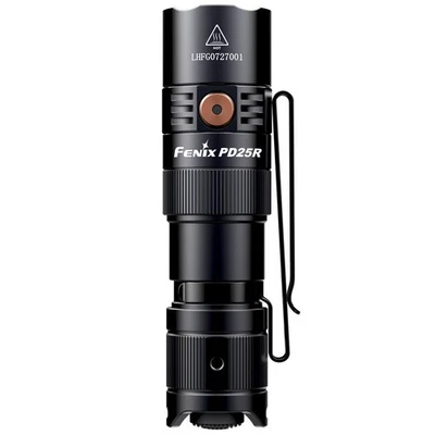 Fenix PD25R LED Taschenlampe Schwarz 800 Lumen, 250m Leuchtweite, USB-C, Akku - Bild 1 von 4