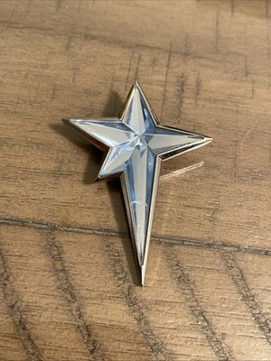 Broche/colgante THIERRY MUGLER ESTRELLA AZUL IMPRESIONANTE TONO PLATA FIRMADO RARO Foto 1 de 3