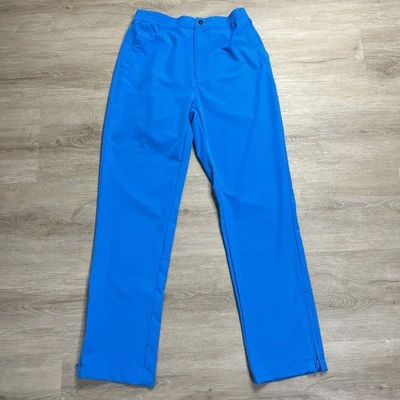 Callaway Golf Rain Pants Ankle Zip Elastic Waist Blue Mens Size Small - Image 1 of 4
