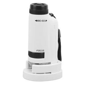 Portable LED Lighted Mini Pocket Microscope For Kids Observation BKJM - Picture 1 of 22