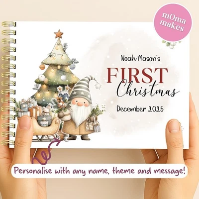 My First Christmas - personalised santa photo album keepsake memory book gift - Image 1 of 3