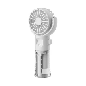 Wiederaufladbarer tragbarer Ventilator mit leistungsstarkem Motor und Kühlnebel - Bild 1 von 15