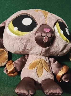 7" 2008 LITTLEST PET SHOP PURPLE SATIN EAR SASSIEST DOG PLUSH STUFFED ANIMAL - Image 1 of 3