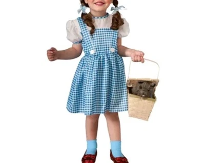 HALLOWEEN Rubí Mago de Oz 2 piezas Dorothy Niños Lentejuelas Disfraz Vestido y Lazos Foto 1 de 4