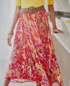 Misses Print Georgette Rock, Gr. M, Gummibund, 36" gefüttert - Bild 1 von 4