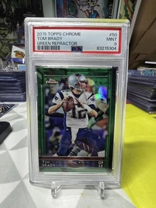 2015 Topps Chrome Green Refractor Tom Brady #50 PSA 9 New England Patriots  - Bild 1 von 2