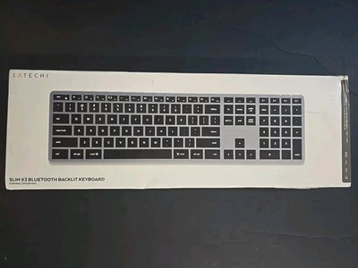 Satechi Slim X3 Bluetooth Backlit Keyboard with Numeric Keypad  Illuminated. - Image 1 of 2