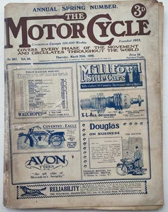 Motor Cycle Magazine 1920 GN 4 Wheeler Test Running Costs Booklands Reopens - Picture 1 of 15
