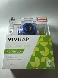NUEVO VIVITAR DVR783HD Cámara de Acción de Alta Def Estuche Impermeable Azul Incluye 2 Soportes - Imagen 1 de 3