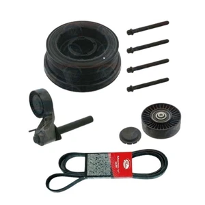 FOR BMW X5 X6 3.0d 30d 35 CRANK SHAFT PULLEY DRIVE BELT TENSIONER KIT M57 D30 - Picture 1 of 1