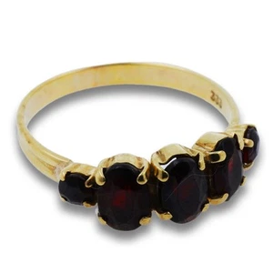 Ring 333 Gold 8 Kt Gelbgold Granat Edelstein Wert 290,- - Bild 1 von 8