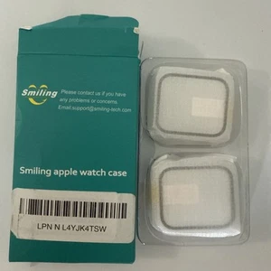 Smiling Apple Watch Case, Clear 44mm, 2 Pack - Photo 1 sur 1
