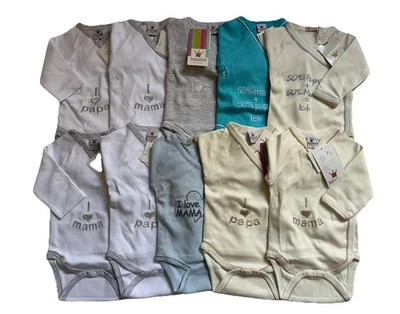 Body fasciatoio neonato con frasi ricamate set 10 pezzi taglia 62 - Immagine 1 di 4