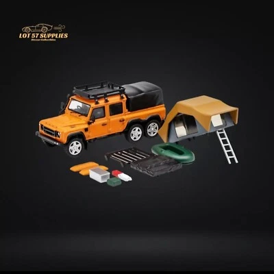 GCD Land Rover Defender 6x6 Orange Camping Modified 1:64 KS-053-287 - Image 1 of 4