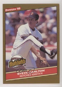 1986 Donruss Highlights Box Set Steve Carlton #35 HOF