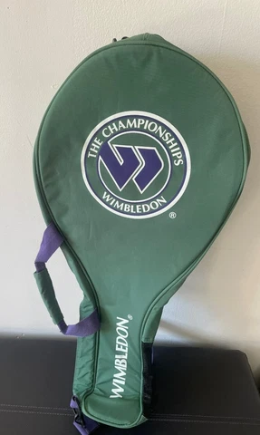 THE CHAMPIONSHIPS WIMBLEDON Green/Purple DOUBLE RACKET TENNIS BAG Court Gear Gym Cover