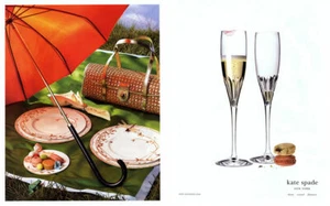 2008 Kate Spade Picknick Macarons Sektglas 2-seitig MAGAZINANZEIGE - Bild 1 von 1