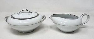 Noritake 5931 Derry Creamer and Covered Sugar - Picture 1 of 14