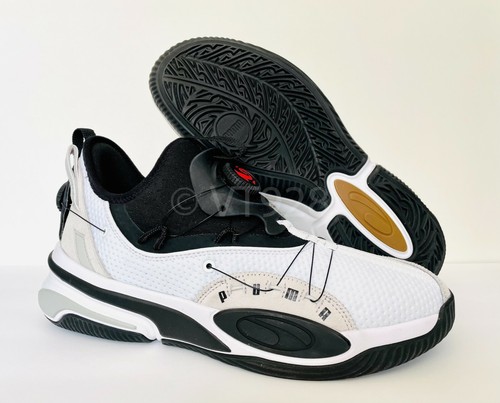 NUOVE PUMA SCARPE DA BASKET DOPPIO DISCO UOMO BIANCO NERO TUTTE LE TAGLIE 194277 02