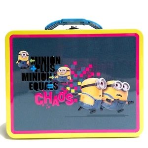 Despicable Me MINIONS Tin Metal Lunch Box Carry All Bag NEW - Picture 1 of 8