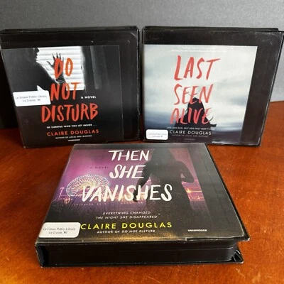 Lot: 3 Claire Douglas Audio Book CD Do Not Disturb Last Seen Alive Then Vanishes Foto 1 de 4