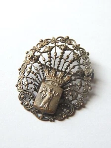 Ancienne Broche Souvenir de Beaune Bourgogne Cote d'or - Bijoux régionaux  - Imagen 1 de 2