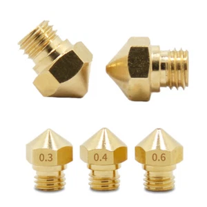 5x MK10 Messingdüse 1,75 mm / 0,2, 0,3, 0,4, 0,6, 0,8, 1,0 mm - Bild 1 von 1