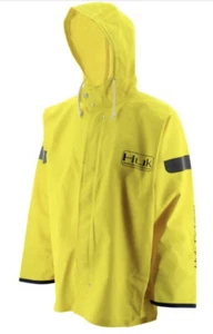 HUK Fishing Heavy Duty Hooded Rain Coat-Welded Seams w/ Neoprene Storm Cuffs -XL - Picture 1 of 2