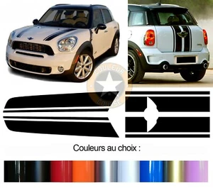 SET STREIFEN MOTORHAUBE UND KOFFERRAUM FÜR MINI COUNTRYMAN DEKO AUTO STICKER BD419-3* - Bild 1 von 1