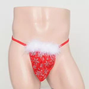 Slip Knickers Perizoma Corda G Borsa Rigonfiamento Intimo Peloso Velluto Erotico Sexy - Foto 1 di 13