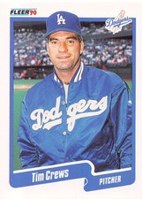 Tim Crews 1990 Fleer 390  Los Angeles Dodgers  Baseball Card