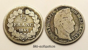 1/2 Franc 1842 W (Lille) Louis-Philippe I°. France. Silver - Picture 1 of 1