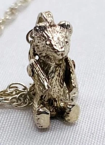 Tiffany & Co. Vintage Oso de Peluche Brazos Giratorios Colgante Collar 18" 925 - Imagen 1 de 9